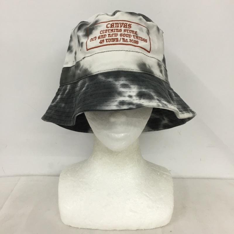 古着 USED 帽子 ハット CANVAS CLOTHING STORE バケットハット バケハ ロゴ、文字 ダークグレー / ダークグレー / X 白 / ホワイト / white メンズ USED 古着 中古 10155850