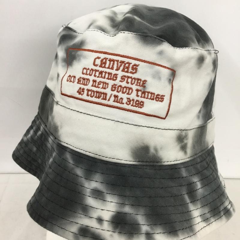 古着 USED 帽子 ハット CANVAS CLOTHING STORE バケットハット バケハ ロゴ、文字 ダークグレー / ダークグレー / X 白 / ホワイト / white メンズ USED 古着 中古 10155850