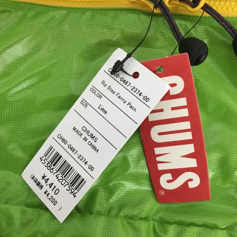 チャムス CHUMS ウエストバッグ ウエストバッグ CH60-0467-2374-00 タグ付き ロゴ、文字 黄緑 / イエローグリーン / メンズ USED 古着 中古 10155853