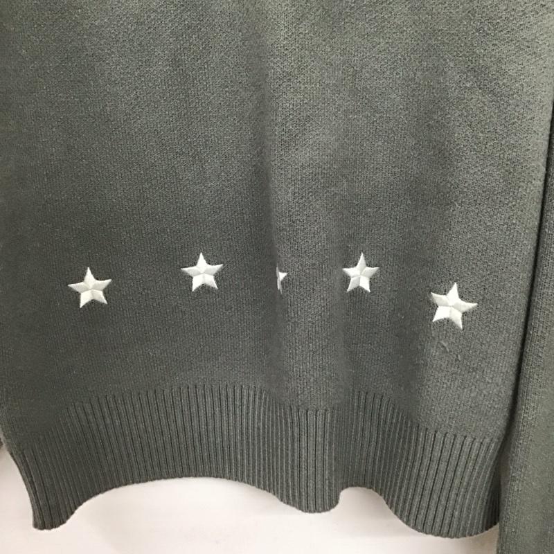 アディダス adidas ニット、セーター 長袖 長袖ニットカットソー クルーネック セーター XL ロゴ、文字 灰 / グレー / gray メンズ USED 古着 中古 10155856