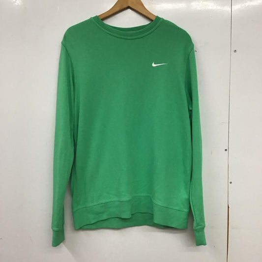 ナイキ NIKE トレーナー 長袖 長袖トレーナー スウェット クルーネック プルオーバー XL ロゴ、文字 薄緑 / ライトグリーン / メンズ USED 古着 中古 10155857