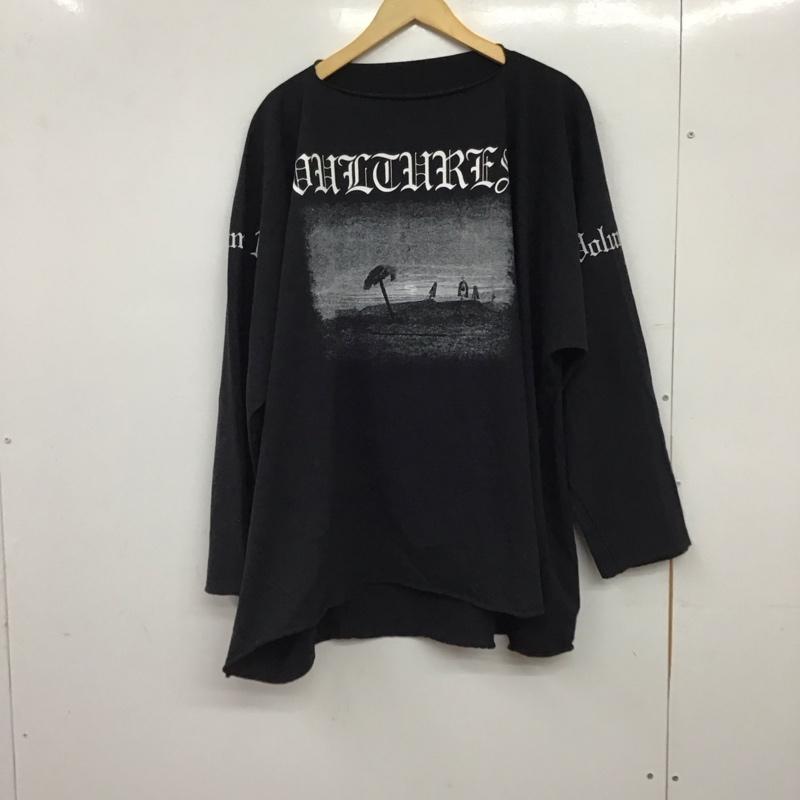 イージー YEEZY カットソー 長袖 長袖カットソー プリントカットソー クルーネック 3 プリント ダークグレー / ダークグレー / メンズ USED 古着 中古 10155859