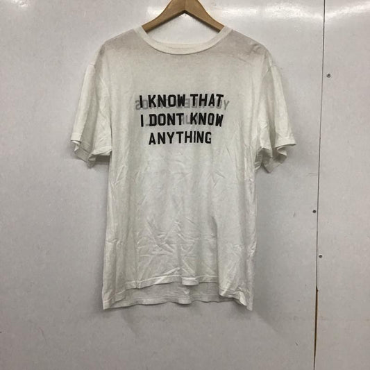 ユニフォームエクスペリメント uniform experiment Tシャツ 半袖 半袖カットソー プリントTシャツ クルーネックカットソー 2 ロゴ、文字 白 / ホワイト / white メンズ USED 古着 中古 10155861