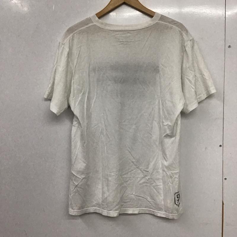 ユニフォームエクスペリメント uniform experiment Tシャツ 半袖 半袖カットソー プリントTシャツ クルーネックカットソー 2 ロゴ、文字 白 / ホワイト / white メンズ USED 古着 中古 10155861