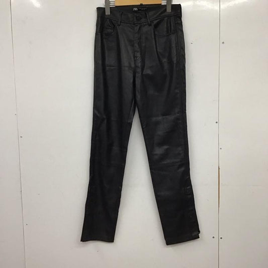 ザラ ZARA パンツ ワークパンツ、ペインターパンツ レザーパンツ ストレッチパンツ フェイクレザー 36 無地 黒 / ブラック / black メンズ USED 古着 中古 10155863
