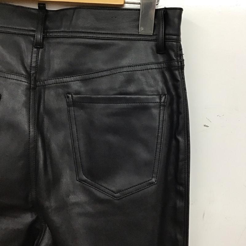 ザラ ZARA パンツ ワークパンツ、ペインターパンツ レザーパンツ ストレッチパンツ フェイクレザー 36 無地 黒 / ブラック / black メンズ USED 古着 中古 10155863