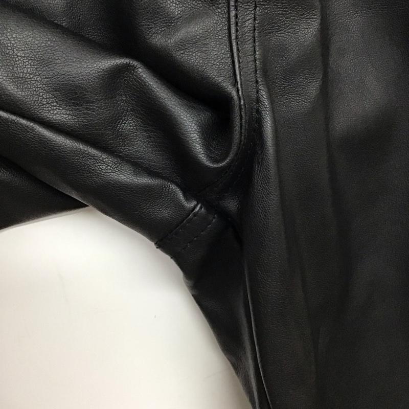 ザラ ZARA パンツ ワークパンツ、ペインターパンツ レザーパンツ ストレッチパンツ フェイクレザー 36 無地 黒 / ブラック / black メンズ USED 古着 中古 10155863