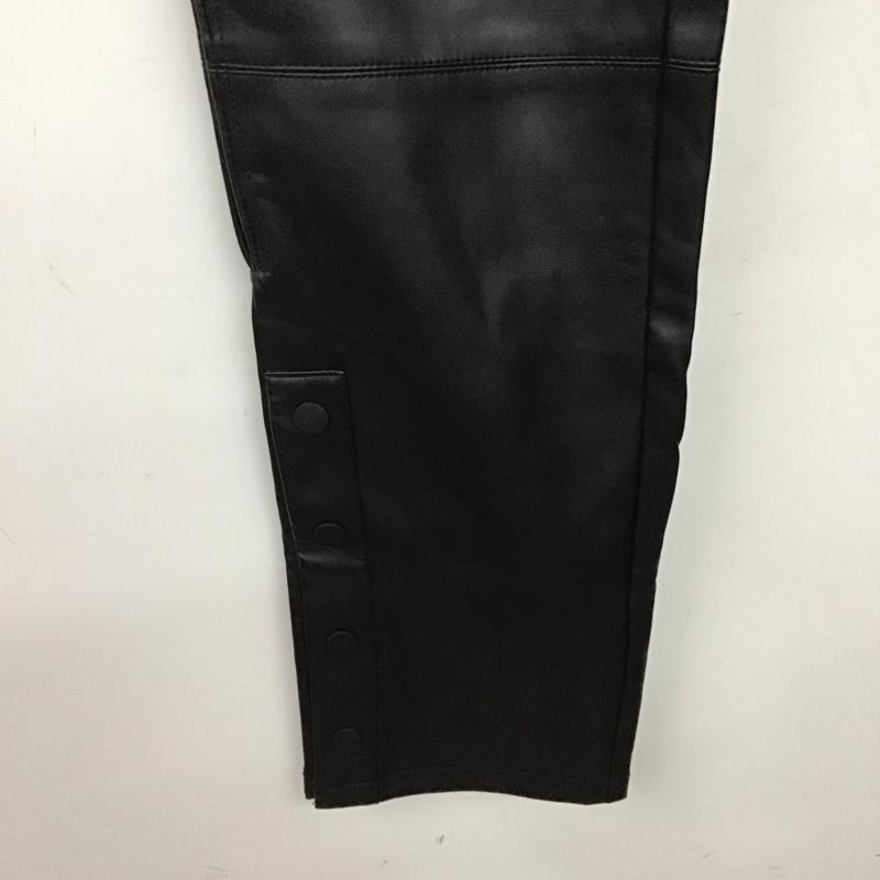 ザラ ZARA パンツ ワークパンツ、ペインターパンツ レザーパンツ ストレッチパンツ フェイクレザー 36 無地 黒 / ブラック / black メンズ USED 古着 中古 10155863