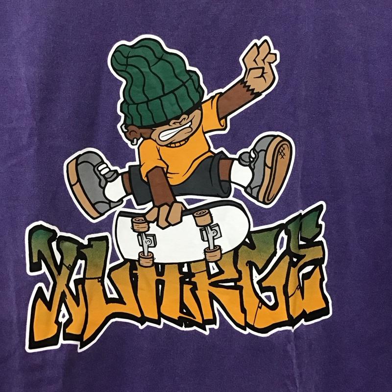 エクストララージ XLARGE Tシャツ 半袖 半袖カットソー プリントTシャツ クルーネックカットソー L プリント 紫 / パープル / purple メンズ USED 古着 中古 10155872