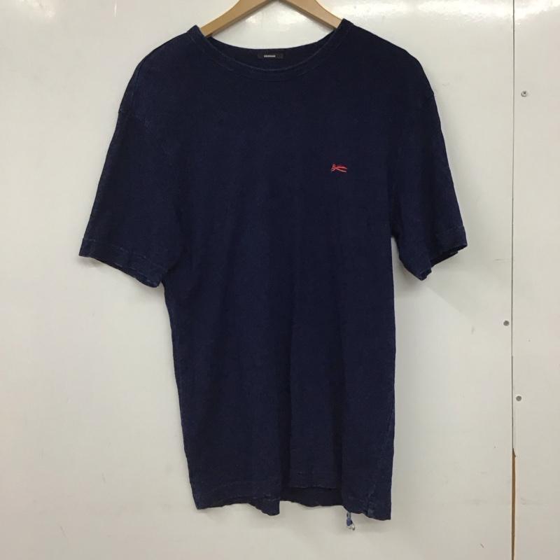 デンハム DENHAM Tシャツ 半袖 半袖カットソー プリントTシャツ クルーネックカットソー M ロゴ、文字 インディゴ / インディゴ / Indigo メンズ USED 古着 中古 10155876