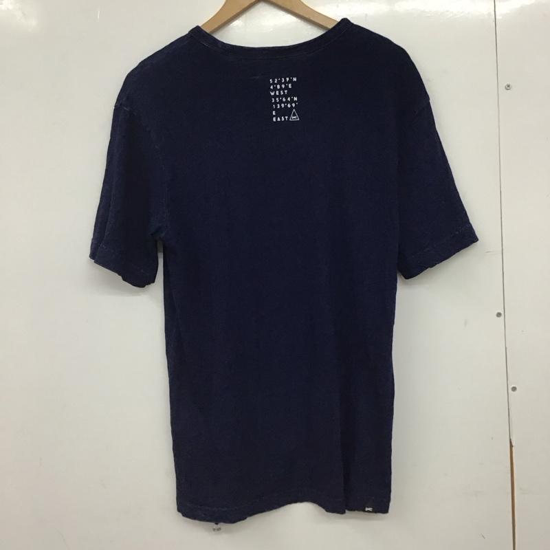 デンハム DENHAM Tシャツ 半袖 半袖カットソー プリントTシャツ クルーネックカットソー M ロゴ、文字 インディゴ / インディゴ / Indigo メンズ USED 古着 中古 10155876
