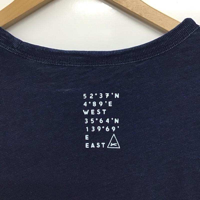 デンハム DENHAM Tシャツ 半袖 半袖カットソー プリントTシャツ クルーネックカットソー M ロゴ、文字 インディゴ / インディゴ / Indigo メンズ USED 古着 中古 10155876