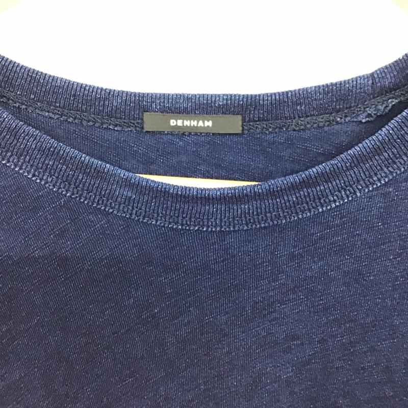 デンハム DENHAM Tシャツ 半袖 半袖カットソー プリントTシャツ クルーネックカットソー M ロゴ、文字 インディゴ / インディゴ / Indigo メンズ USED 古着 中古 10155876