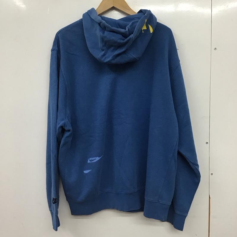 ナイキ NIKE パーカー 長袖 dm6874-407 プルオーバーパーカー XXL ロゴ、文字 青 / ブルー / blue メンズ USED 古着 中古 10155883