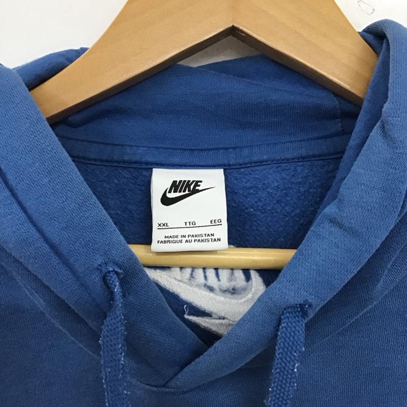 ナイキ NIKE パーカー 長袖 dm6874-407 プルオーバーパーカー XXL ロゴ、文字 青 / ブルー / blue メンズ USED 古着 中古 10155883