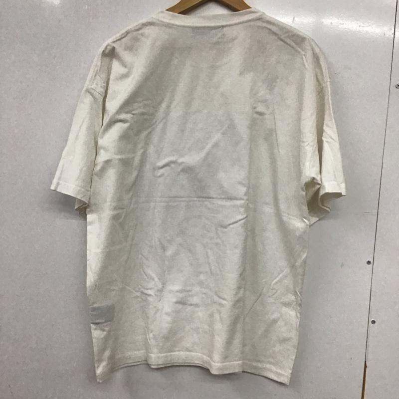 ナノユニバース nano・universe Tシャツ 半袖 半袖カットソー プリントTシャツ クルーネックカットソー M プリント 白 / ホワイト / white メンズ USED 古着 中古 10155885