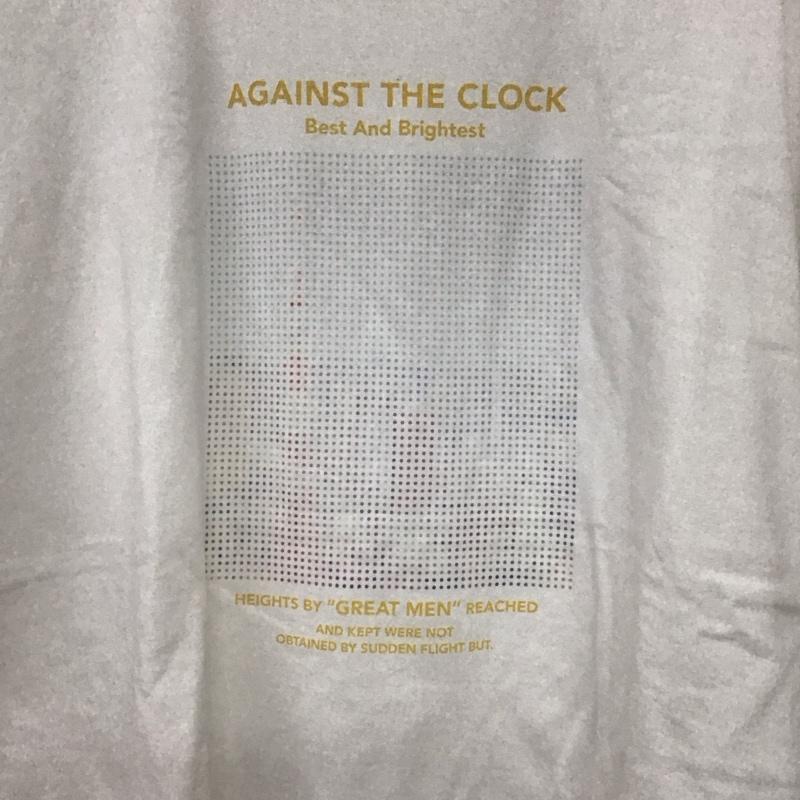 ナノユニバース nano・universe Tシャツ 半袖 半袖カットソー プリントTシャツ クルーネックカットソー M プリント 白 / ホワイト / white メンズ USED 古着 中古 10155885