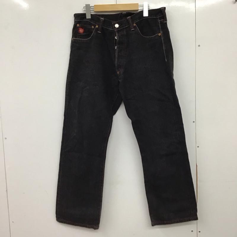 エムダブルエス MWS パンツ デニム、ジーンズ デニムパンツ ワイドパンツ カジュアルパンツ 34インチ ロゴ、文字 ダークグレー / ダークグレー / メンズ USED 古着 中古 10155887