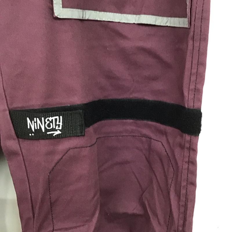 ナインティナインティ 9090 パンツ ワークパンツ、ペインターパンツ ワークパンツ ワイドパンツ カジュアルパンツ L ロゴ、文字 紫 / パープル / purple メンズ USED 古着 中古 10155890