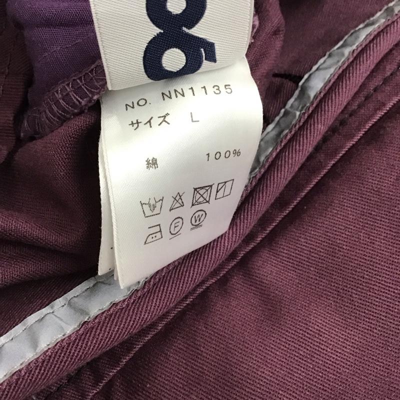 ナインティナインティ 9090 パンツ ワークパンツ、ペインターパンツ ワークパンツ ワイドパンツ カジュアルパンツ L ロゴ、文字 紫 / パープル / purple メンズ USED 古着 中古 10155890