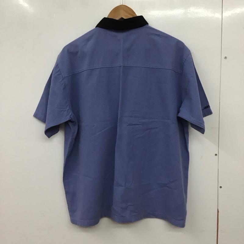 サンタクルーズ SANTA CRUZ シャツ、ブラウス 半袖 半袖シャツ フロントボタン カラーシャツ M ロゴ、文字 紫 / パープル / purple メンズ USED 古着 中古 10155893