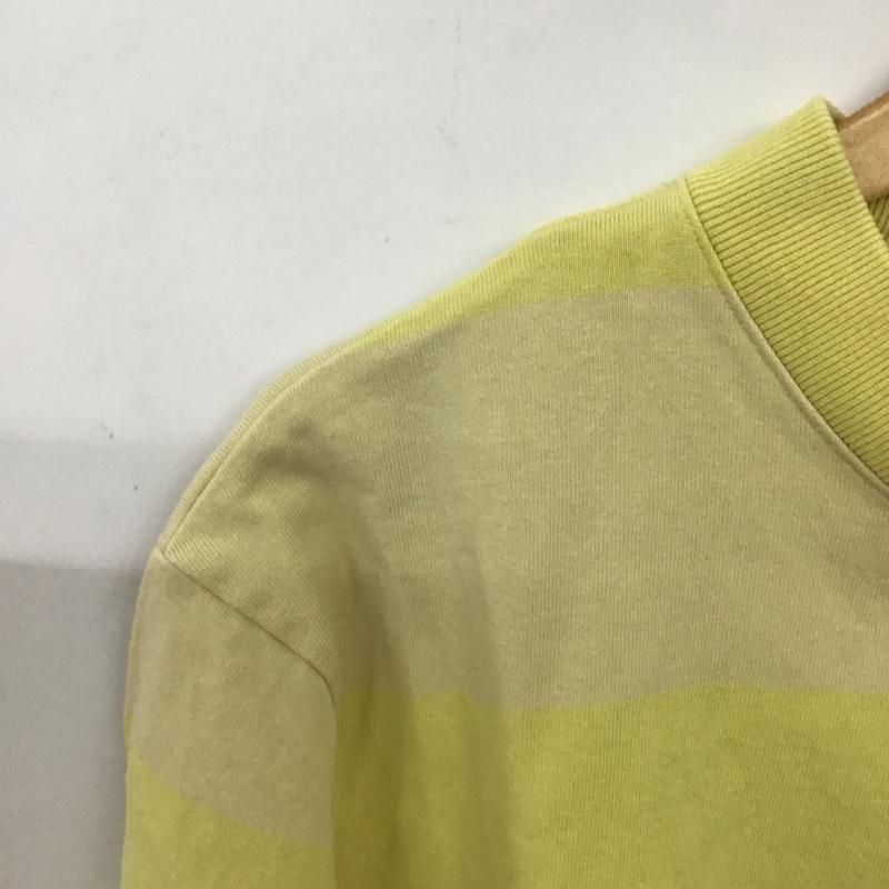 リーバイス Levi s Tシャツ 半袖 半袖カットソー プリントTシャツ クルーネックカットソー L ボーダー柄 黄 / イエロー / yellow X ベージュ / ベージュ / beige メンズ USED 古着 中古 10155895