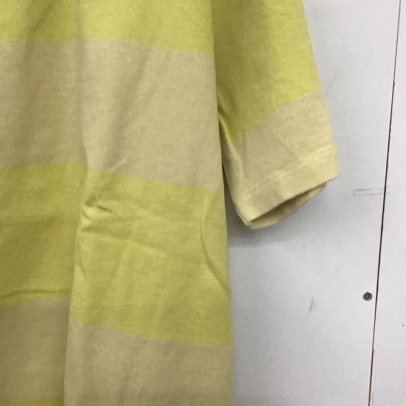 リーバイス Levi s Tシャツ 半袖 半袖カットソー プリントTシャツ クルーネックカットソー L ボーダー柄 黄 / イエロー / yellow X ベージュ / ベージュ / beige メンズ USED 古着 中古 10155895