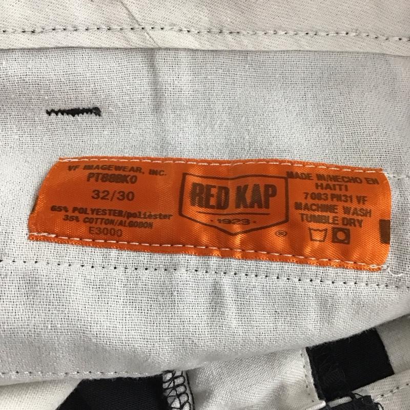 レッドキャップ RED KAP パンツ ワークパンツ、ペインターパンツ ワイドパンツ カジュアルパンツ ワークパンツ 32インチ ロゴ、文字 黒 / ブラック / black メンズ USED 古着 中古 10155897