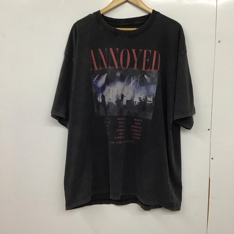 古着 USED Tシャツ 半袖 半袖カットソー プリントTシャツ クルーネックカットソー半袖 アダストリア L プリント ダークグレー / ダークグレー / メンズ USED 古着 中古 10155901