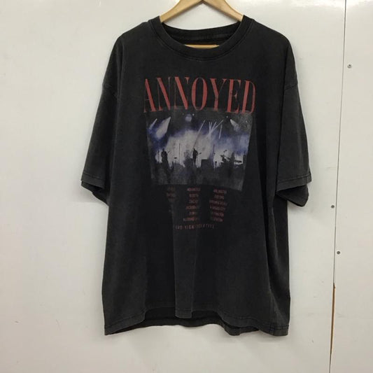 古着 USED Tシャツ 半袖 半袖カットソー プリントTシャツ クルーネックカットソー半袖 アダストリア L プリント ダークグレー / ダークグレー / メンズ USED 古着 中古 10155901