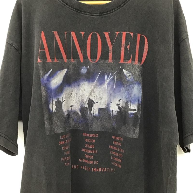 古着 USED Tシャツ 半袖 半袖カットソー プリントTシャツ クルーネックカットソー半袖 アダストリア L プリント ダークグレー / ダークグレー / メンズ USED 古着 中古 10155901