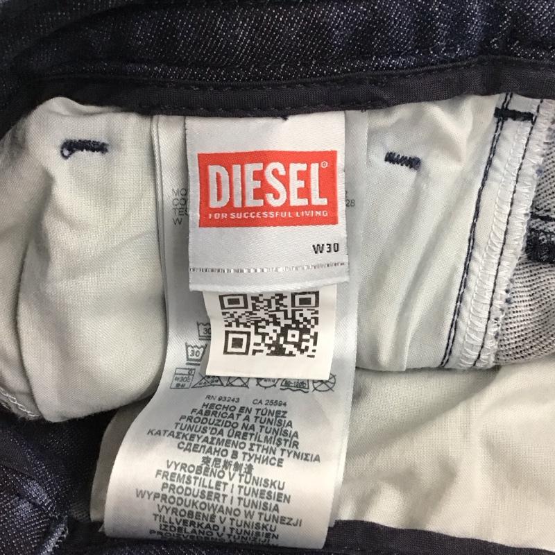 ディーゼル DIESEL パンツ デニム、ジーンズ デニムパンツ スリムパンツ カジュアルパンツ ストレッチパンツ 30インチ ロゴ、文字 インディゴ / インディゴ / Indigo メンズ USED 古着 中古 10155902
