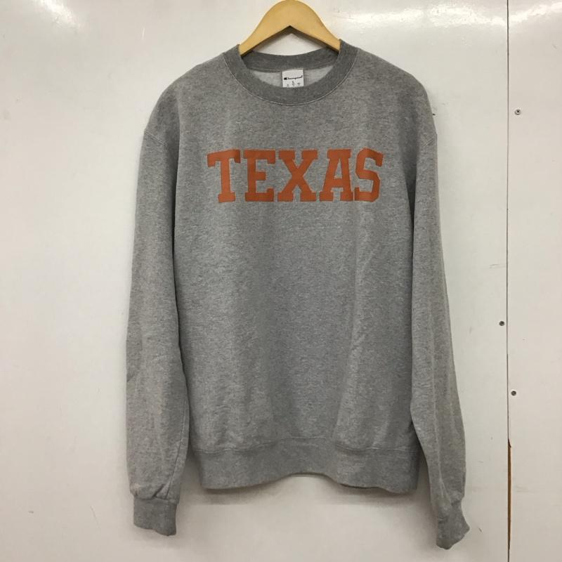 チャンピオン Champion トレーナー 長袖 長袖トレーナー スウェット クルーネック プルオーバー L ロゴ、文字 灰 / グレー / gray メンズ USED 古着 中古 10155906