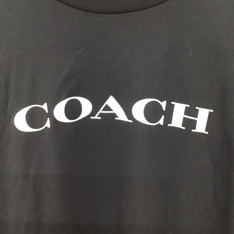 コーチ COACH カットソー 長袖 長袖カットソー プリントカットソー クルーネック L ロゴ、文字 黒 / ブラック / black メンズ USED 古着 中古 10155910