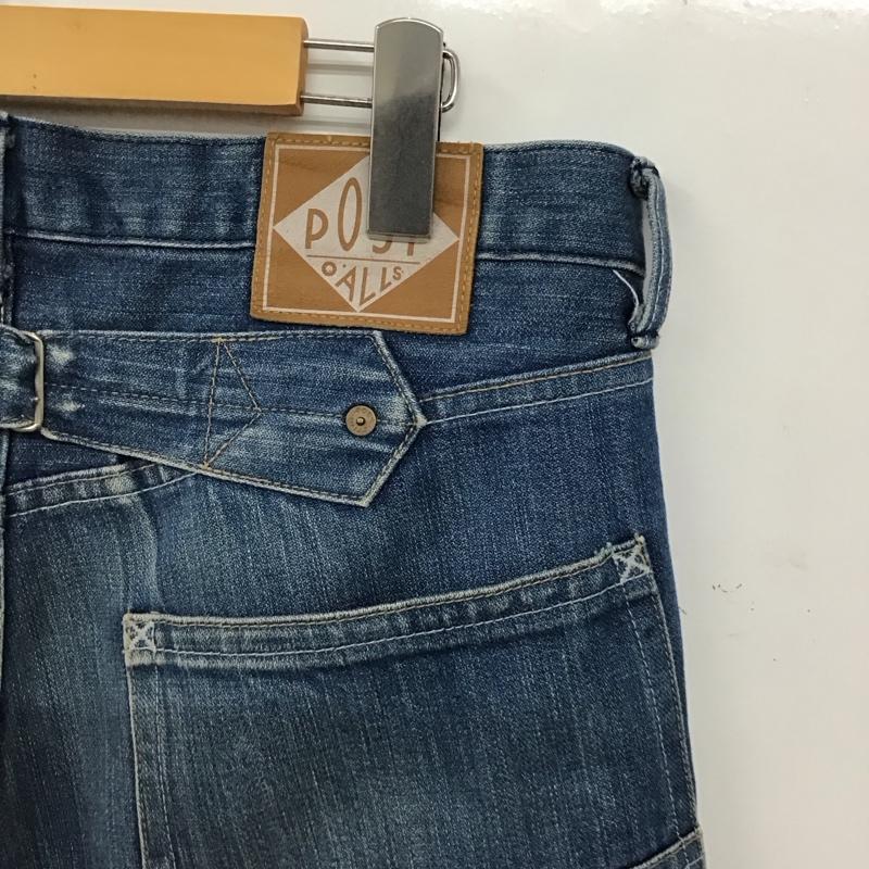 ポストオーバーオールズ POST OVERALLS パンツ デニム、ジーンズ デニムパンツ ワイドパンツ カジュアルパンツ 無地 インディゴ / インディゴ / Indigo メンズ USED 古着 中古 10155912