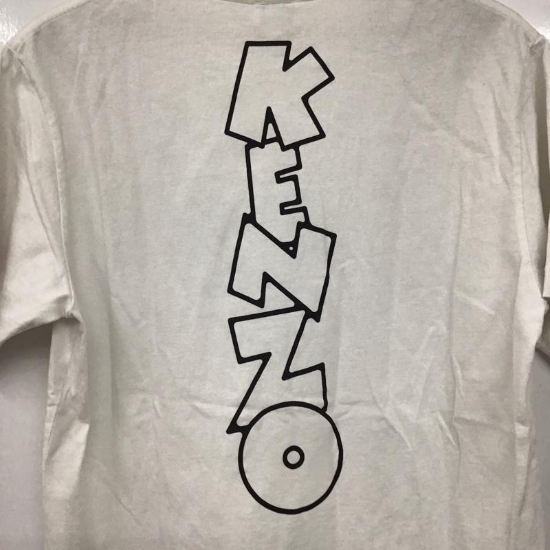 ケンゾー KENZO Tシャツ 半袖 半袖カットソー プリントTシャツ クルーネックカットソー S プリント 白 / ホワイト / white メンズ USED 古着 中古 10155914