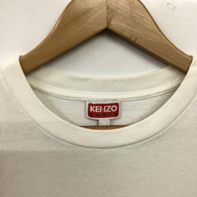 ケンゾー KENZO Tシャツ 半袖 半袖カットソー プリントTシャツ クルーネックカットソー S プリント 白 / ホワイト / white メンズ USED 古着 中古 10155914