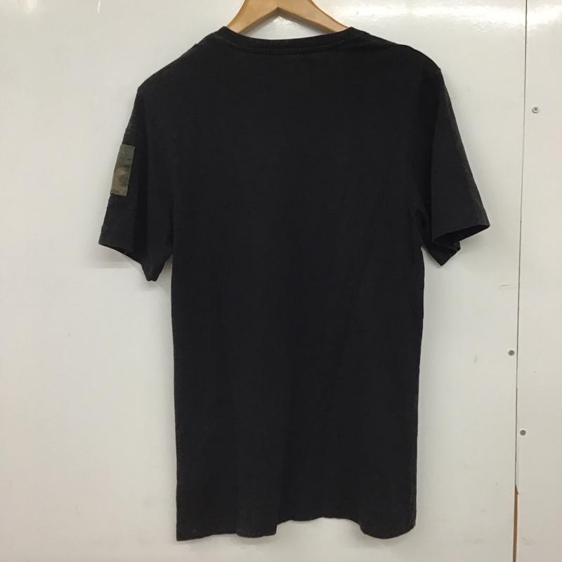 ハイドロゲン HYDROGEN Tシャツ 半袖 半袖カットソー プリントTシャツ Vネックカットソー S 無地 黒 / ブラック / black メンズ USED 古着 中古 10155915