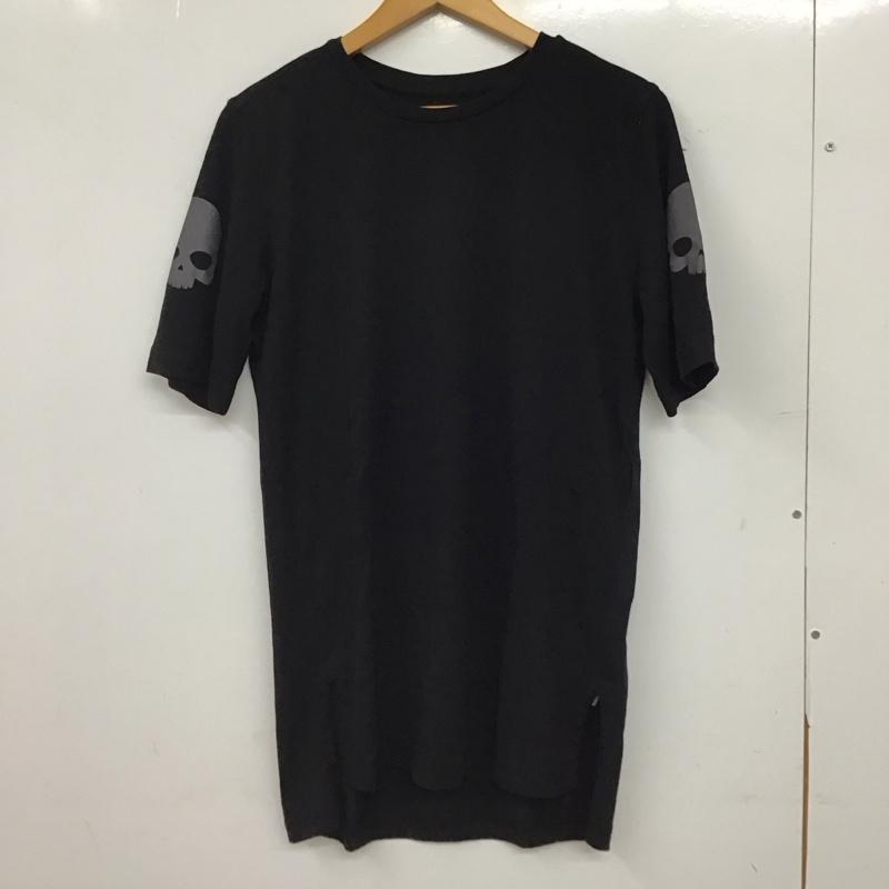 ハイドロゲン HYDROGEN Tシャツ 半袖 半袖カットソー プリントTシャツ クルーネックカットソー XS ロゴ、文字 黒 / ブラック / black メンズ USED 古着 中古 10155916