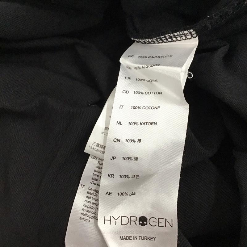 ハイドロゲン HYDROGEN Tシャツ 半袖 半袖カットソー プリントTシャツ クルーネックカットソー XS ロゴ、文字 黒 / ブラック / black メンズ USED 古着 中古 10155916