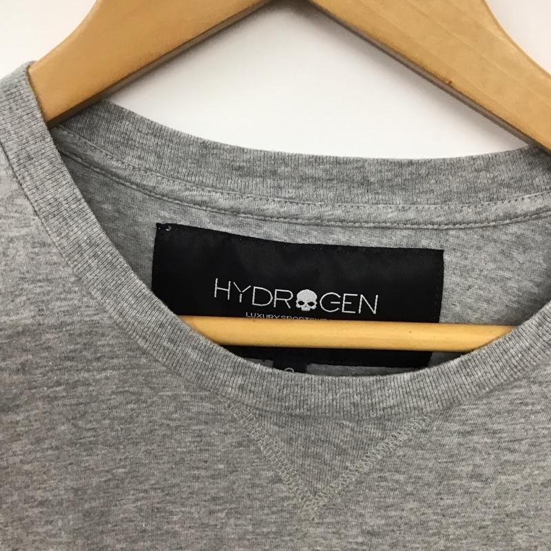 ハイドロゲン HYDROGEN Tシャツ 半袖 半袖カットソー プリントTシャツ クルーネックカットソー S ロゴ、文字 灰 / グレー / gray メンズ USED 古着 中古 10155917