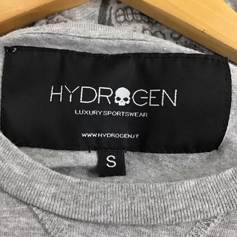 ハイドロゲン HYDROGEN Tシャツ 半袖 半袖カットソー プリントTシャツ クルーネックカットソー S ロゴ、文字 灰 / グレー / gray メンズ USED 古着 中古 10155917