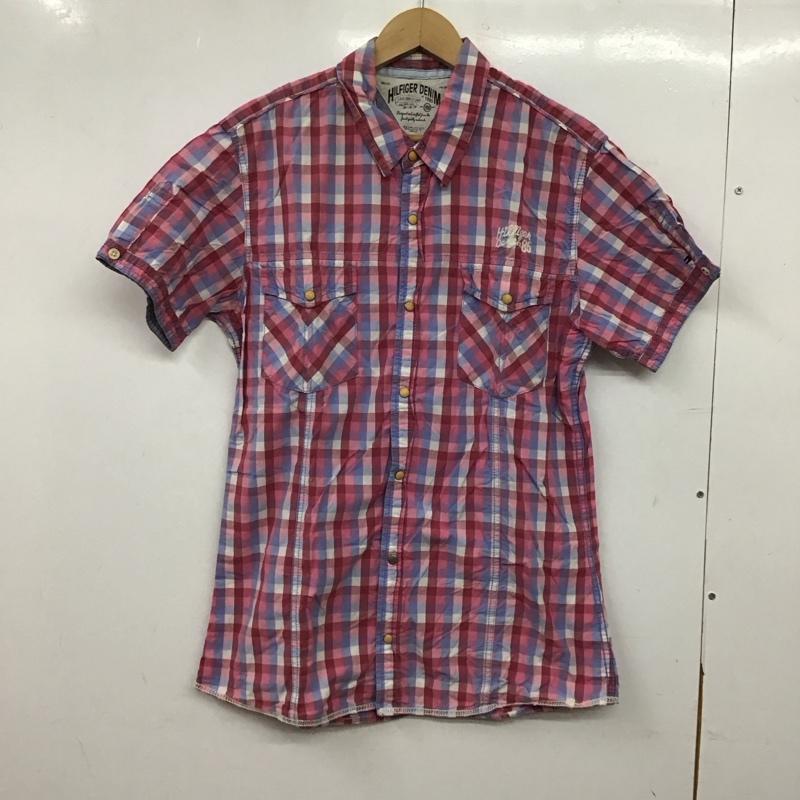 ヒルフィガーデニム HILFIGER DENIM シャツ、ブラウス 半袖 半袖シャツ チェックシャツ カラーシャツ L チェック マルチカラー / マルチカラー / multicolor メンズ USED 古着 中古 10155918
