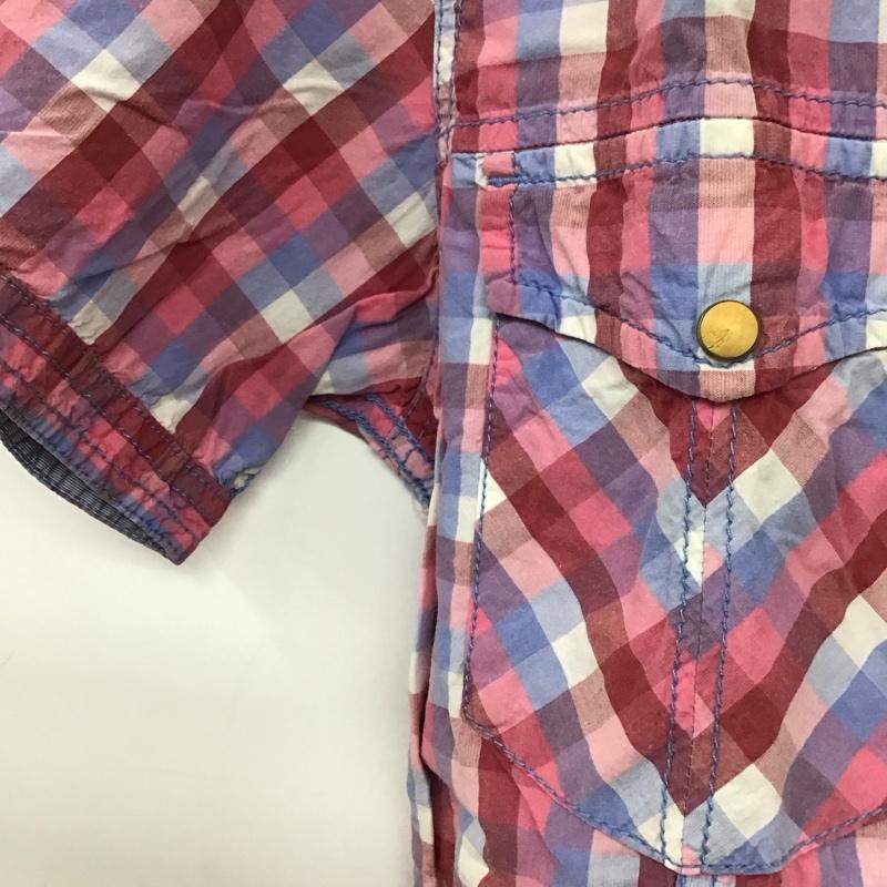 ヒルフィガーデニム HILFIGER DENIM シャツ、ブラウス 半袖 半袖シャツ チェックシャツ カラーシャツ L チェック マルチカラー / マルチカラー / multicolor メンズ USED 古着 中古 10155918
