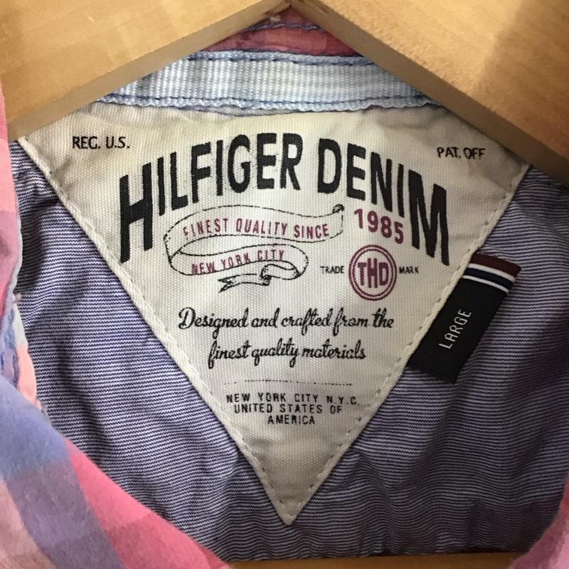 ヒルフィガーデニム HILFIGER DENIM シャツ、ブラウス 半袖 半袖シャツ チェックシャツ カラーシャツ L チェック マルチカラー / マルチカラー / multicolor メンズ USED 古着 中古 10155918