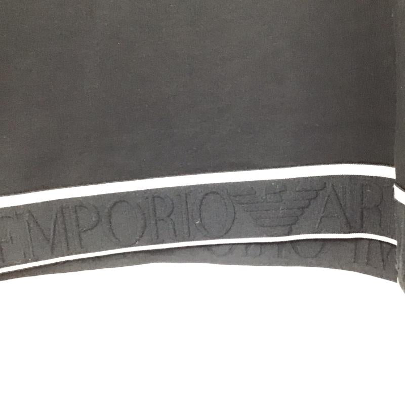 エンポリオアルマーニ EMPORIO ARMANI カットソー 長袖 長袖カットソー プリントカットソー クルーネック M ロゴ、文字 黒 / ブラック / black メンズ USED 古着 中古 10155920