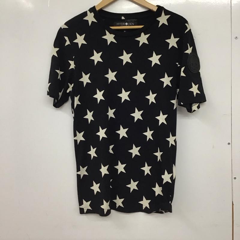 ハイドロゲン HYDROGEN Tシャツ 半袖 半袖カットソー プリントTシャツ クルーネックカットソー S ロゴ、文字 黒 / ブラック / black メンズ USED 古着 中古 10155925