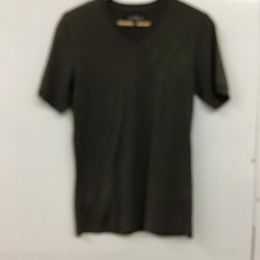 ハイドロゲン HYDROGEN Tシャツ 半袖 半袖カットソー プリントTシャツ Vネックカットソー XS ロゴ、文字 カーキ / カーキ / khaki メンズ USED 古着 中古 10155926