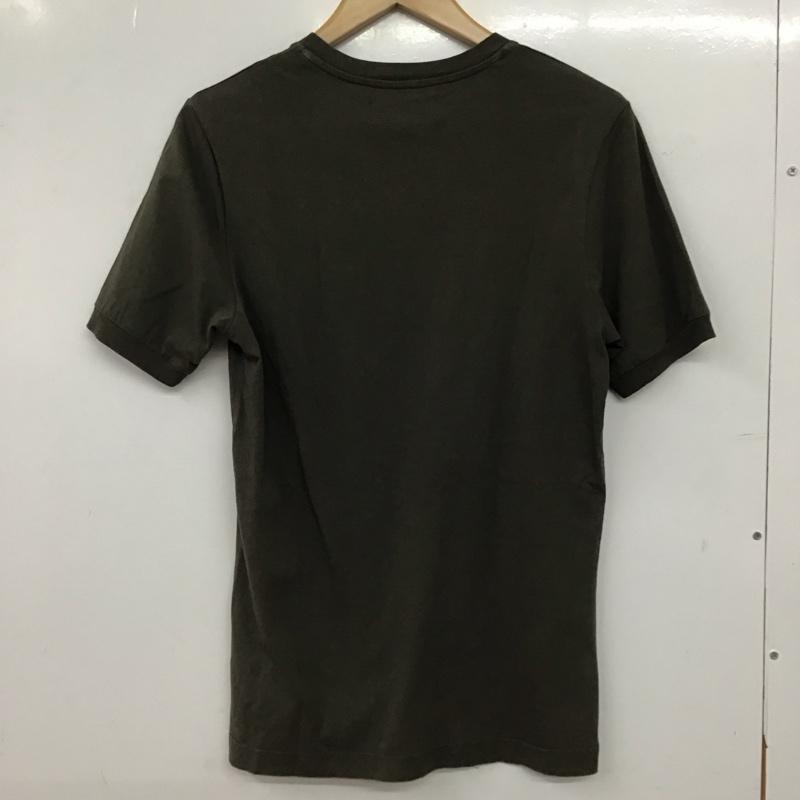 ハイドロゲン HYDROGEN Tシャツ 半袖 半袖カットソー プリントTシャツ Vネックカットソー XS ロゴ、文字 カーキ / カーキ / khaki メンズ USED 古着 中古 10155926