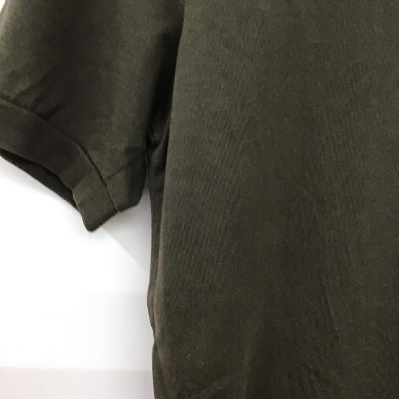 ハイドロゲン HYDROGEN Tシャツ 半袖 半袖カットソー プリントTシャツ Vネックカットソー XS ロゴ、文字 カーキ / カーキ / khaki メンズ USED 古着 中古 10155926